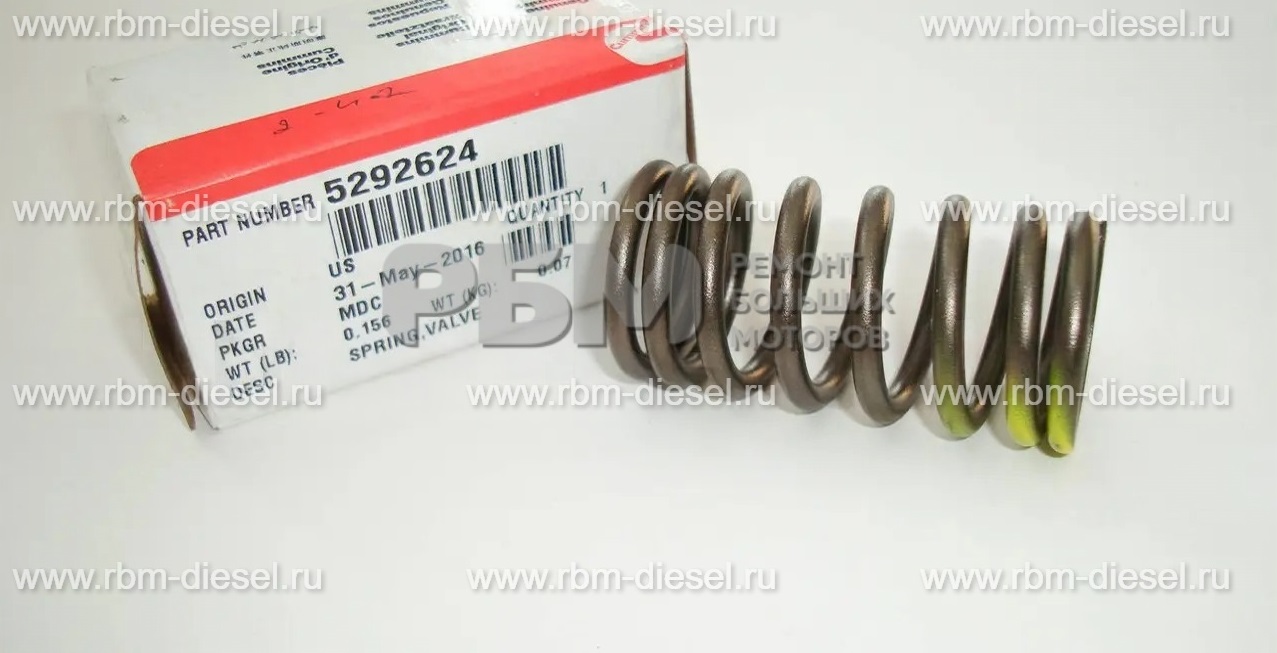 5292624 3932453 Пружина клапана Камминз 5292624 3932453 Пружина клапана Cummins — изображение 1