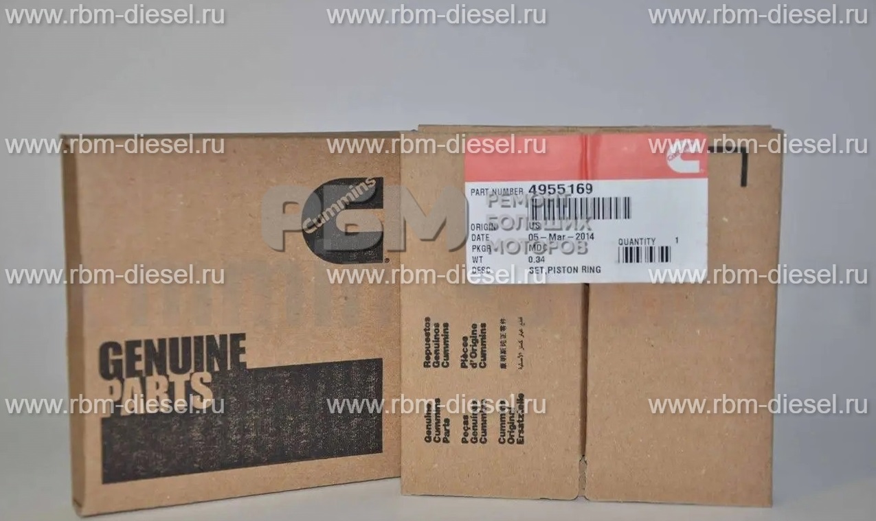 4955169 3971297 Комплект поршневых колец Камминз 4955169 3971297 Комплект поршневых колец Cummins — изображение 1