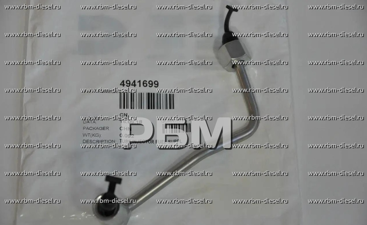 12345e71-bdc2-4076-badf-5a81a73354c3 (1) 4941699 Трубка топливная к форсунке Камминз Cummins — изображение 1
